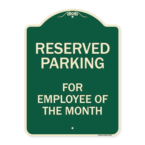 Designer Series-Reserved Parking For Employee Of The Month, 24" x 18", G-1824-9763